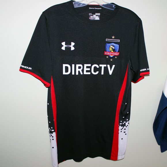 mint Colo-Colo 2015 away shirt Under Armour black jersey camisa camiseta DIRECTV - Picture 1 of 9